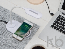 Настольный светильник с беспроводной зарядкой «Flamp»