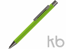 Ручка металлическая шариковая «Straight Gum» soft-touch с зеркальной гравировкой