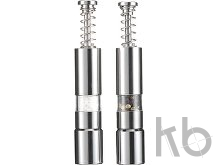 Stainless steel salt and pepper mill