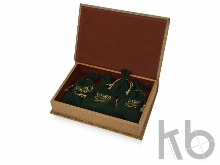 Набор «Фрегат»: портмоне, визитница, подставка для часов, часы на цепочке