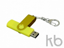USB 2.0- флешка на 32 Гб с поворотным механизмом и дополнительным разъемом Micro USB