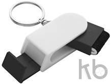 Брелок-подставка для мобильного с очистителем для экрана