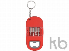 Брелок-открывалка с отвертками и фонариком «Uni» софт-тач