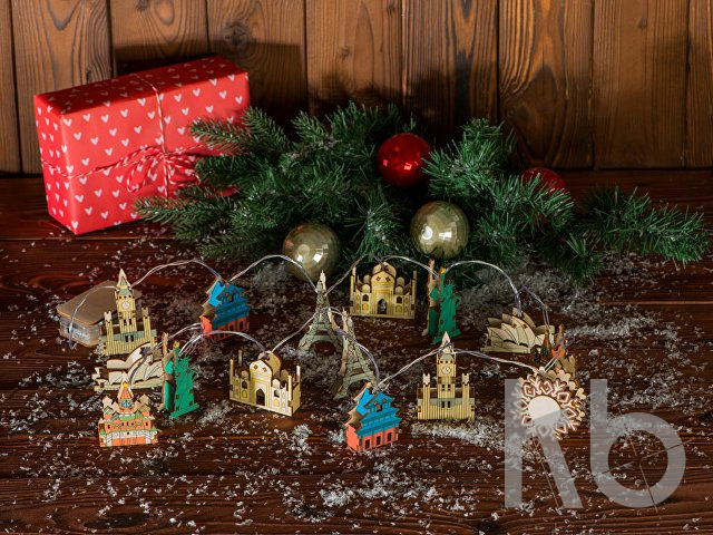 Ёлочная гирлянда «Достопримечательности мира»