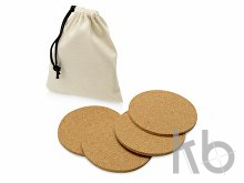 Набор костеров из пробки в хлопковом мешке «Bali»