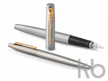 Набор Parker «Jotter Core Stainless Steel GT»: ручка шариковая, ручка перьевая
