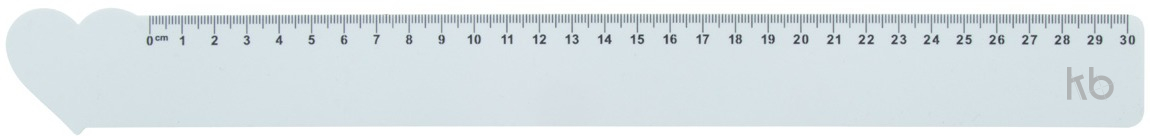 30 cm ruler, heart