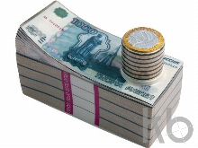 Штоф для водки «Российские рубли»