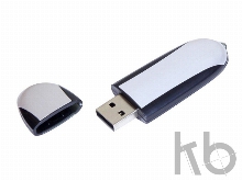 USB 2.0- флешка промо на 16 Гб овальной формы