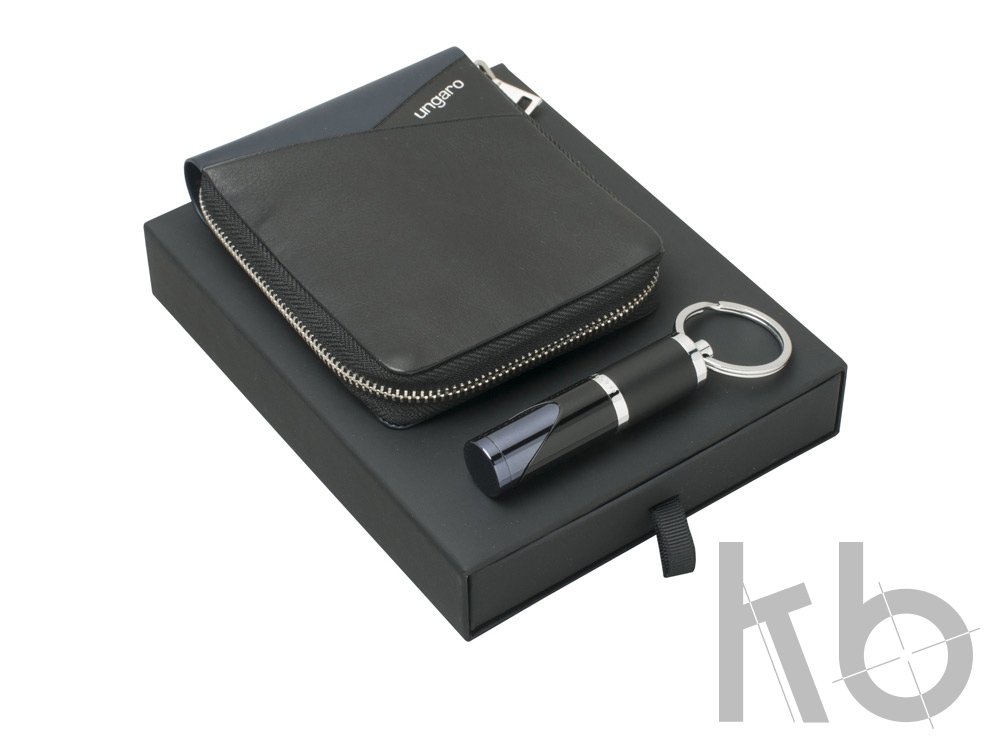 Подарочный набор Lapo: кошелек с застежкой-молнией, брелок