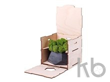 Кашпо бетонное со мхом «Альфа»