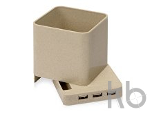 Настольный органайзер Cubic с функциями USB-хаба и беспроводной зарядки