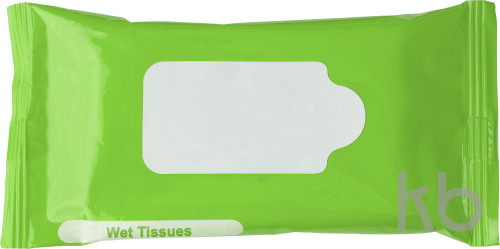 Plastic bag with 10 wet tissues