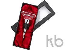 Metal and glass wine stopper