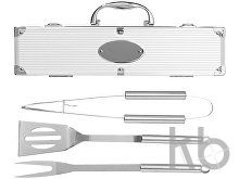 Набор для барбекю в кейсе: лопатка, щипцы, вилка «Salvy»