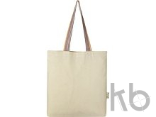 Эко-сумка «Rainbow» из переработанного хлопка с передним карманом