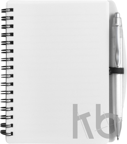 PP notebook with ballpen