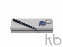 Подарочный набор Blossom: брелок с USB-флешкой на 16 Гб, ручка-роллер