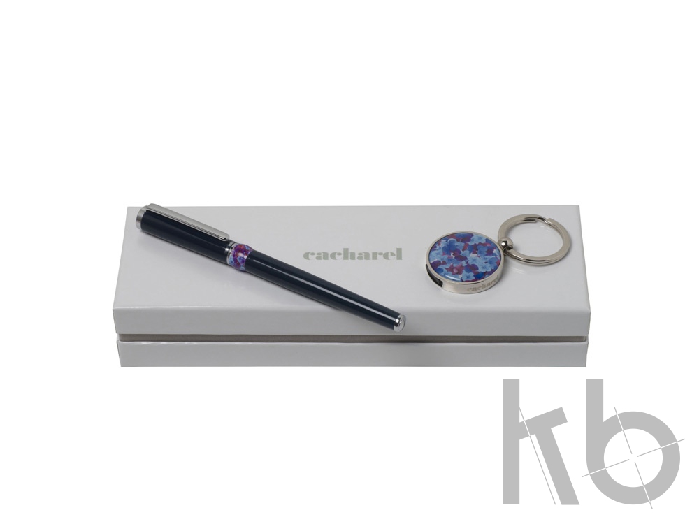 Подарочный набор Blossom: брелок с USB-флешкой на 16 Гб, ручка-роллер