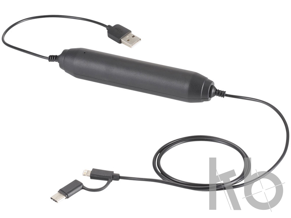 Портативное зарядное устройство, 2000 mAh/кабель 3 в 1