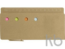 Cardboard memo holder with ruler