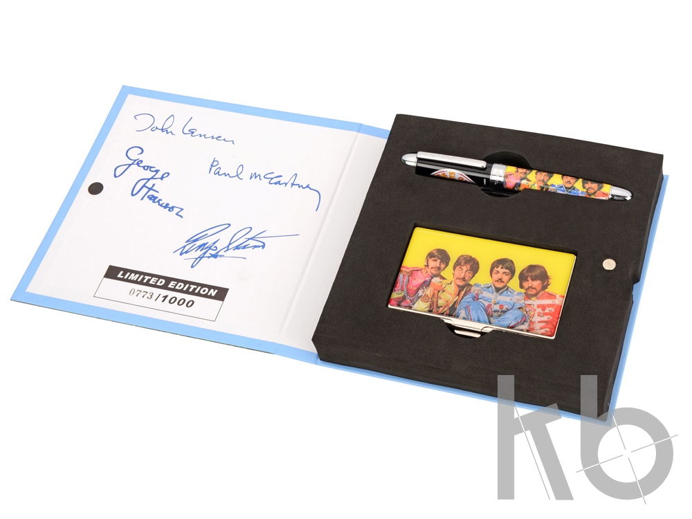Набор The Beatles «Sgt.PEPERS»: визитница, ручка-роллер