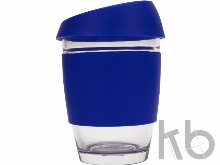 Стеклянный стакан с силиконовой крышкой и манжетой «Monday»