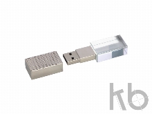 USB 2.0- флешка на 8 Гб кристалл в металле