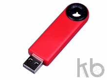 USB 2.0- флешка промо на 32 Гб прямоугольной формы, выдвижной механизм