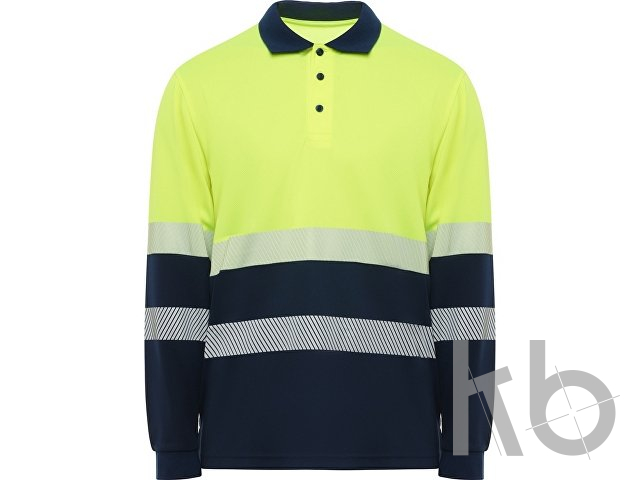 Рубашка поло со светоотражающими полосами «Vega» с длинным рукавом, мужская