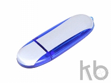 USB 2.0- флешка промо на 4 Гб овальной формы