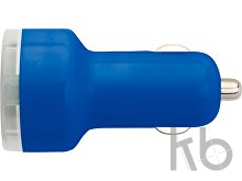 Plastic car power adapter with two USB ports