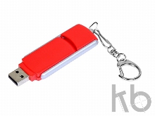 USB 2.0- флешка промо на 64 Гб с прямоугольной формы с выдвижным механизмом