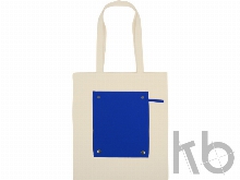 Складная хлопковая сумка для шопинга «Gross» с карманом, 180 г/м2