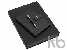 Подарочный набор: дизайнерский блокнот А5, ручка шариковая