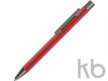 Ручка металлическая шариковая «Straight Gum» soft-touch с зеркальной гравировкой