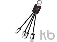 Кабель 3 в 1 с брелоком и подсветкой