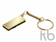 USB 2.0- флешка на 16 Гб с поворотным механизмом и зеркальным покрытием