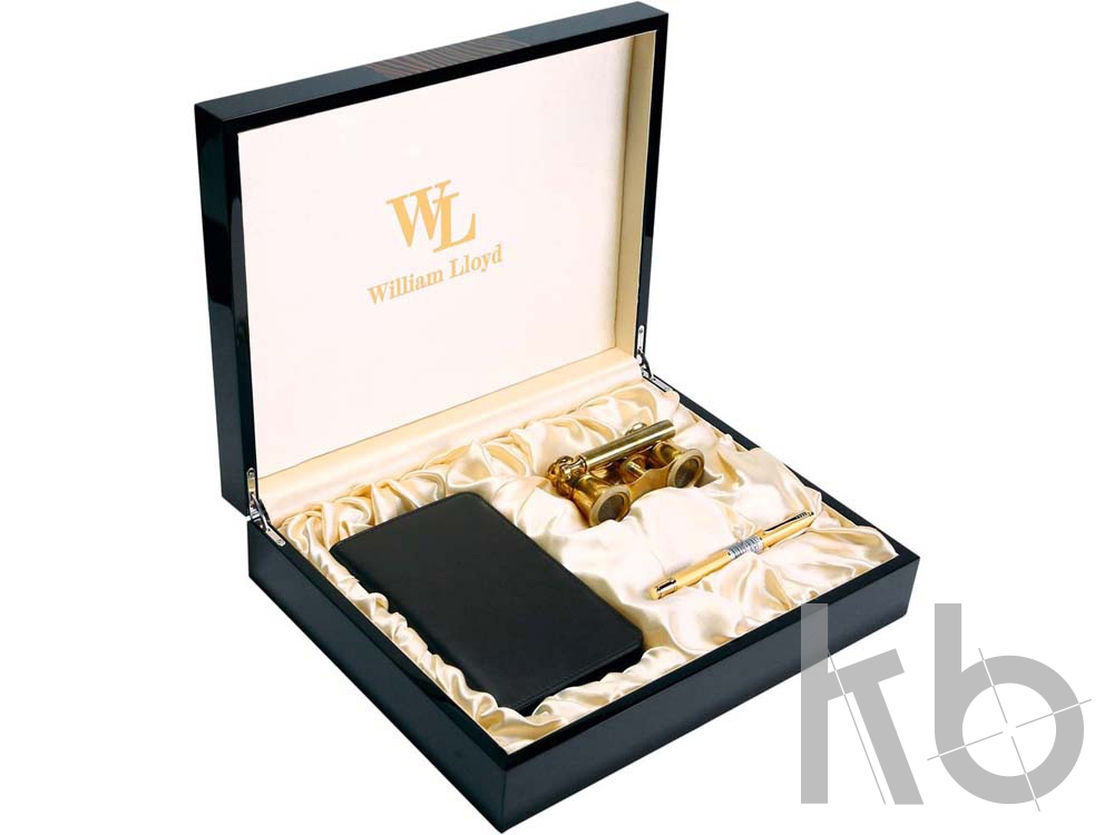 Набор: лорнет, ручка-роллер, трэвел-портмоне на молнии