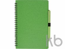 Блокнот А5 «Toledo M» с обложкой из пшеницы и пластика и шариковой ручкой