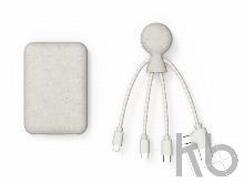 Портативное зарядное устройство «BioPack» c кабелем «Mr. Bio», 5000 mAh