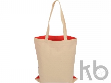 Сумка для шопинга «Twin» двухцветная из хлопка, 180 г/м2