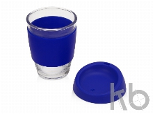 Стеклянный стакан с силиконовой крышкой и манжетой «Monday»