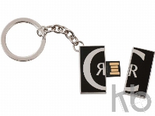 Набор: визитница, ручка-роллер, брелок с флеш-картой на 4 Гб