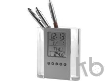 ABS pen holder with clock