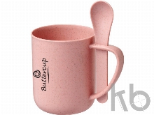 Чашка с ложкой «Rye» из пшеничной соломы