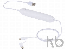 Портативное зарядное устройство, 2000 mAh/кабель 3 в 1