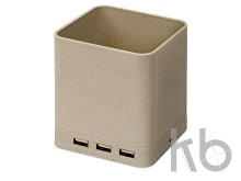 Настольный органайзер Cubic с функциями USB-хаба и беспроводной зарядки