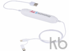 Портативное зарядное устройство, 2000 mAh/кабель 3 в 1