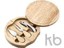 Wooden cheese plate set